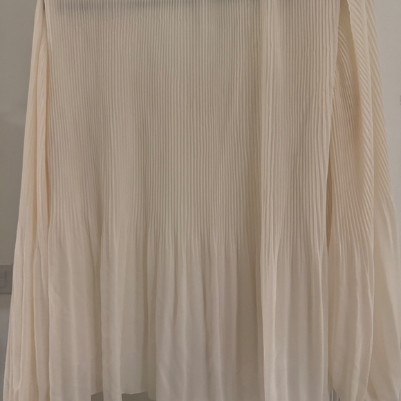 Chiffon Pleated V-Neck Blouse - Picture 2 of 2